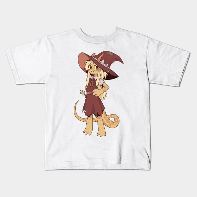 Witch dragon Kids T-Shirt by carlesdalmau